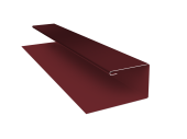 Планка П-образная БХ new 0,45 PE-Double с пленкой RAL 3005 красное вино (2м) Центр Кровли