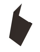 Нащельник (для калиток и ворот) 25х35 жалюзи Milan, Tokyo, Palermo 0,45 PE-Double RR 32 темно-коричневый (L2,0) Центр Кровли