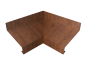 Угол отлива внутренний 70 0,45 Print-Double Premium с пленкой Golden Wood Fresh Центр Кровли