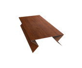 Планка угла внешнего составная нижняя Экобрус Grand Line 0,45 Принт Элит Золотой дуб TwinColor (3м) Центр Кровли