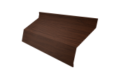 Ламель забора жалюзи Milan new gofr 0,45 Print Elite Choco Wood TwinColor Центр Кровли