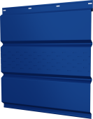 Софит металлический Классик Grand Line центральная перфорация 0,5 Satin с пленкой RAL 5005 сигнальный синий Центр Кровли