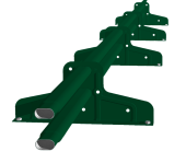 Снегозадержатель Стандарт Т4 d 40х20 RAL 6005 (3м) Центр Кровли
