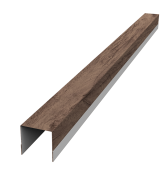 Планка вертикальная обратная для забора жалюзи Palermo 0,45 Print Premium Almond Wood Fresh (2,5м) Центр Кровли