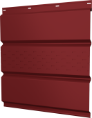 Софит металлический Классик Grand Line центральная перфорация 0,5 Satin с пленкой RAL 3011 коричнево-красный Центр Кровли