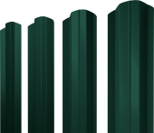 Штакетник М-образный B фигурный Grand Line 0,5 Satin Matt RAL 6005 зеленый мох Центр Кровли