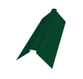 Планка конька плоского 115х30х115 0,45 PE lite с пленкой RAL 6005 зеленый мох (3м) Центр Кровли