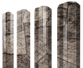 Штакетник М-образный А фигурный 0,45 Print Elite King Stone TwinColor Центр Кровли