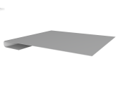 Планка завершающая 0,5 Satin с пленкой RAL 9006 бело-алюминиевый (2м) Центр Кровли
