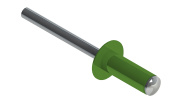 Заклёпка вытяжная Daxmer 4,0х10 RAL 6018 (750шт) нерж/нерж Центр Кровли