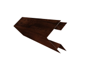 Планка угла внешнего сложного Экобрус Grand Line 0,45 Print Elite с пленкой Cherry Wood TwinColor (2м) Центр Кровли