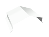 Парапетная крышка угольная 200мм 0,4 PE с пленкой RAL 9003 сигнальный белый (3м) Центр Кровли