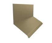 Планка примыкание верхнее к стене фальц Grand Line 150х130х20 0,45 PE с пленкой RAL 1014 слоновая кость (2м) Центр Кровли