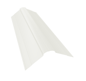 Планка конька фигурного 100x100 0,45 PE lite с пленкой RAL 9003 сигнальный белый (3м) Центр Кровли