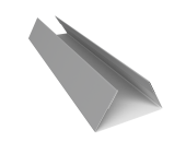 Планка стыковочная составная нижняя 0,5 Satin с пленкой RAL 9006 бело-алюминиевый (2м) Центр Кровли