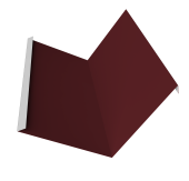 Планка примыкания 115х115 Grand Line Фартук S4 пристенный уголовой 0,5 Сатин матовый ТХ RAL 3005 красное вино (3м) Центр Кровли