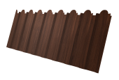 Профнастил С20B фигурный 0,45 Print Elite Choco Wood TwinColor Центр Кровли