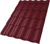 Профиль волновой "Кредо" ("Kredo") 0,45 Drap СТ RAL 3005 красное вино Центр Кровли