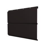 Софит ЭкоБрус new без перфорации 0,5 Satin Matt с пленкой RAL 9005 черный Центр Кровли