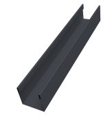 Стойка жалюзи Milan Slim 0,45 Drap-double TX RAL 7024 мокрый асфальт (2,5м) Центр Кровли
