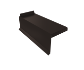 Планка торцевая сегментная Квадро профи Grand Line Левая 0,5 PurLite матовый RR 32 темно-коричневый Центр Кровли