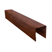 Планка боковая для забора из сайдинга (Блок-хаус new) 0,45 Print-Double Premium Cherry Wood Fresh (2,06м) Центр Кровли