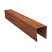 Планка боковая для забора из сайдинга (Квадро брус, Вертикаль) 0,45 Print Premium Rowan Wood Intense FTC (2,5м) Центр Кровли
