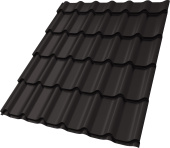 Профиль волновой Классик ("Classic") 0,5 GreenCoat Pural БТ матовый RR 32 темно-коричневый (RAL 8019 серо-коричневый) Центр Кровли