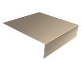 Планка лобовая/околооконная простая 190х50 0,5 Satin с пленкой RAL 1015 светлая слоновая кость (3м) Центр Кровли