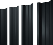 Штакетник П-образный B с прямым резом Grand Line 0,45 PE RAL 7016 антрацитово-серый Центр Кровли