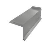 Планка торцевая сегментная 20мм Правая 0,45 PE с пленкой RAL 9006 бело-алюминиевый Центр Кровли