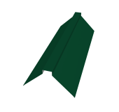 Планка конька плоского 150х40х150 0,5 Satin Matt RAL 6005 зеленый мох (2м) Центр Кровли