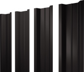 Штакетник П-образный B с прямым резом Grand Line 0,5 Satin Matt RR 32 темно-коричневый Центр Кровли