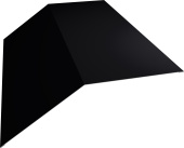 Планка конька плоского 190х190 Grand Line 0,5 Drap ТХ RAL 9005 черный (3м) Центр Кровли