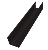 Стойка жалюзи Milan Slim 0,45 PE-Double RAL 9005 черный (2,5м) Центр Кровли
