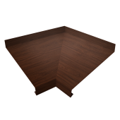 Угол отлива внутренний 100 0,45 Print Elite с пленкой Choco Wood TwinColor Центр Кровли