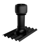 Комплект утеплённой трубы для Ондулина Смарт черный Центр Кровли