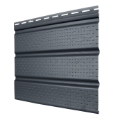 Софит Premium Acryl Grand Line полностью перфорированный графит (3,0м) Центр Кровли