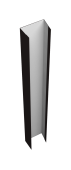 Крепежная планка верхняя Texas 0,5 Satin Matt TX RAL 9005 черный (3м) Центр Кровли