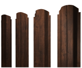 Штакетник П-образный А фигурный 0,45 Print Premium Cherry Wood Dark FTC Центр Кровли