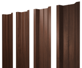 Штакетник П-образный В с прямым резом 0,45 Print Elite Choco Wood TwinColor Центр Кровли