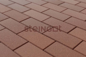 Плитка тротуарная Steingot Моноцвет Прямоугольник (фаска 1,5мм) 200х100х60мм коричневый частичный прокрас Центр Кровли