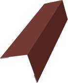 Угол внешний 40х40 Grand Line 0,5 Сатин с пленкой RAL 3009 оксидно-красный (3м) Центр Кровли