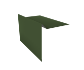 Планка ветровая для мягкой кровли 130х25х100 0,5 Satin Matt TX RAL 6020 хромовая зелень (2м) Центр Кровли