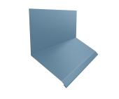 Планка примыкание верхнее к стене фальц Grand Line 150х130х20 0,45 Drap TX RAL 5024 пастельно-синий (2м) Центр Кровли