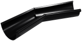 Угол желоба внутренний 135 гр 125 мм Matte PU RAL 9005 Центр Кровли