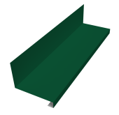 Планка примыкание нижнее к трубе для Кликфальц Pro 0,45 Drap TR RAL 6005 зеленый мох (3м) Центр Кровли