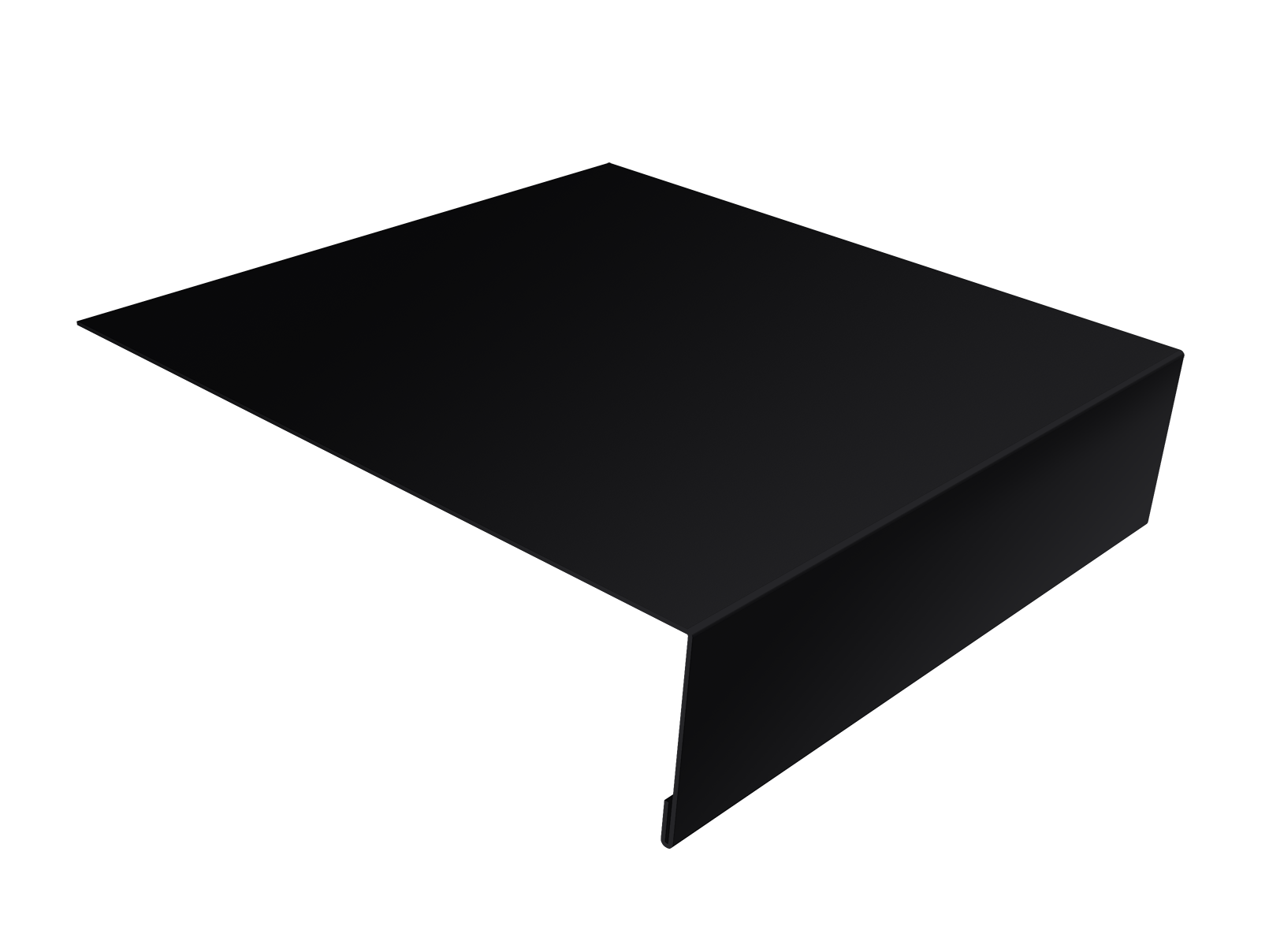 фото Планка лобовая/околооконная простая 190х50 Grand Line 0,45 Drap ТХ двухсторонний RAL 9005 черный (2м) Центр Кровли картинка Планка лобовая/околооконная простая 190х50 Grand Line 0,45 Drap ТХ двухсторонний RAL 9005 черный (2м) Центр Кровли