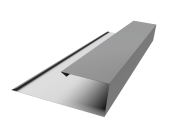 Планка торцевая страховочная Grand Line 0,5 Satin с пленкой RAL 9006 бело-алюминиевый (2м) Центр Кровли