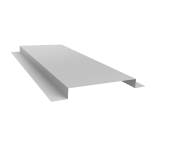 Планка кожуха сегментного 150 0,5 Satin с пленкой RAL 9003 сигнальный белый (1,2м) Центр Кровли